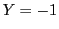 $Y = -1$