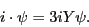 \begin{displaymath}i \cdot \psi = 3iY \psi .\end{displaymath}
