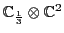 ${\mathbb{C}}_{\frac{1}{3}} \otimes {\mathbb{C}}^2$