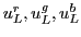 $u^r_L, u^g_L, u^b_L$