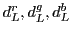 $d^r_L, d^g_L, d^b_L$