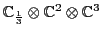 ${\mathbb{C}}_{\frac{1}{3}} \otimes {\mathbb{C}}^2 \otimes {\mathbb{C}}^3$