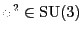 $\alpha^2 \in {\rm SU}(3)$