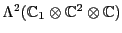 $\Lambda ^2 ( {\mathbb{C}}_1 \otimes
{\mathbb{C}}^2 \otimes {\mathbb{C}})$