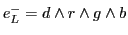 $e^-_L = d \wedge r \wedge g \wedge b$