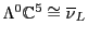 $\Lambda ^0 {\mathbb{C}}^5 \cong
\overline{\nu}_L$