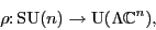 \begin{displaymath}\rho \colon {\rm SU}(n) \to {\rm U}(\Lambda {\mathbb{C}}^n), \end{displaymath}