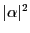 $\vert \alpha \vert^2$