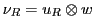 $\nu_R = u_R \otimes w$