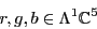 \begin{displaymath}r, g, b \in \Lambda ^1 {\mathbb{C}}^5 \end{displaymath}