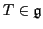 $T \in {\mathfrak{g}}$