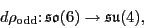 \begin{displaymath}d\rho_{\rm {odd}}\colon {\mathfrak{so}}(6) \to {\mathfrak{su}}(4), \end{displaymath}