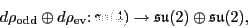 \begin{displaymath}d\rho_{\rm {odd}}\oplus d\rho_{\rm {ev}}\colon {\mathfrak{so}}(4) \to {\mathfrak{su}}(2) \oplus {\mathfrak{su}}(2), \end{displaymath}