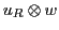 $u_R \otimes w$