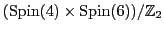 $({\rm Spin}(4) \times
{\rm Spin}(6))/{\mathbb{Z}}_2$