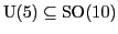 ${\rm U}(5) \subseteq {\rm SO}(10)$