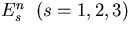$E^n_s\;\;(s=1,2,3)$